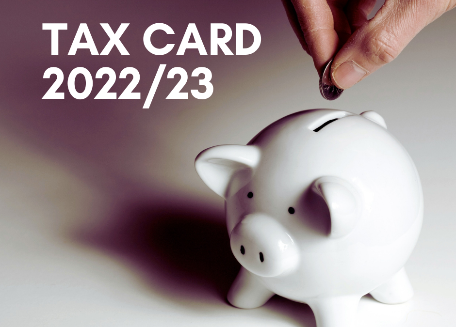 2022/23 Tax Card is available to download